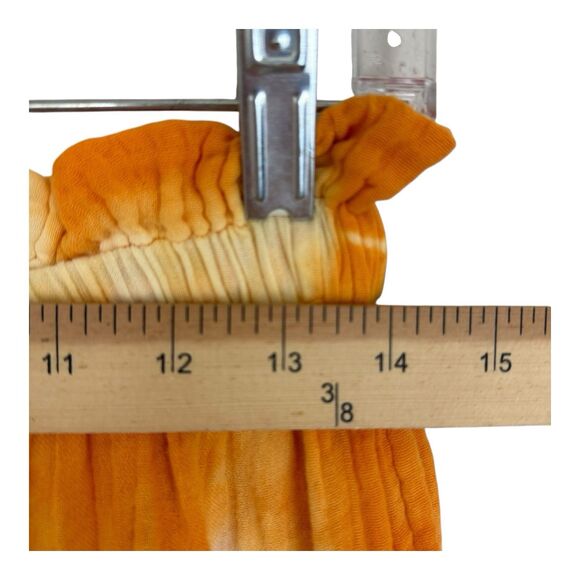 Coniglio Palm Beach Pants Orange Hand Tie Dye One Size Tapered Legs Drawstring - Picture 6 of 9